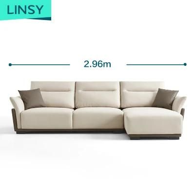 High Quality New L-Shaped Sofas Furniture Modern Genuine Leather Sofa Set Tbs060