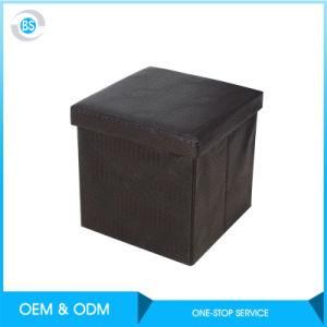 Home Furniture Black Foldable Leather Storage Ottoman&Bench