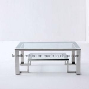 Clear Glass Top Tea Table with Home Furniture