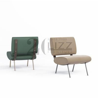 Metal Legs Home Furniture Set Modern Genuine Leather Living Room Hotel chair with High End Quality