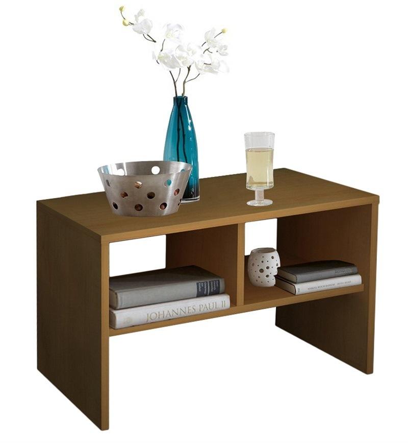 Brown Wooden Coffee Table with Two Compartments