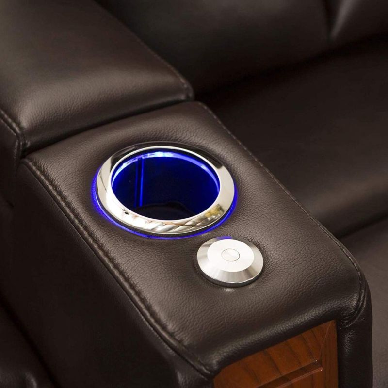Jky Furniture Multifunction Luxury Adjustable Leather Home Theater Power Recliner Sofa Set with Customerization Functions
