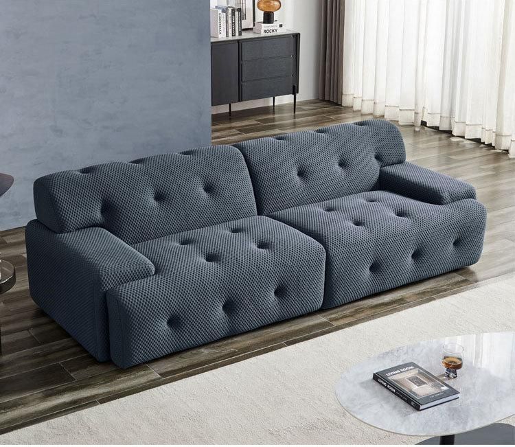 Linsy Modern Style Big Green Gray Button Fabric Living Room Sofa Tbs005