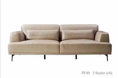 PF40 3 Seater with Armrest Leather Sofa in Home and Hotel