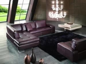 Living Room Corner Leather Sofa (MSF-08012)