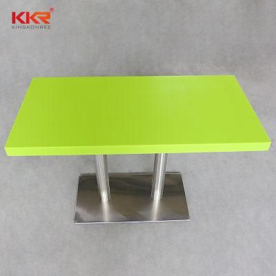 Kingkonree Solid Surface Natural Stone Onyx Marble Round Dining Table for Dining Room