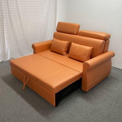 Double Three-Person Sofa Bed Small Apartment Foldable Living Room Dual-Purpose