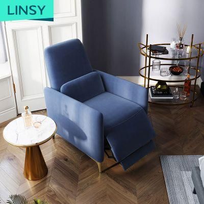 Linsy Sponge Sofa China Lift Chair Manual Recliner with Armrest