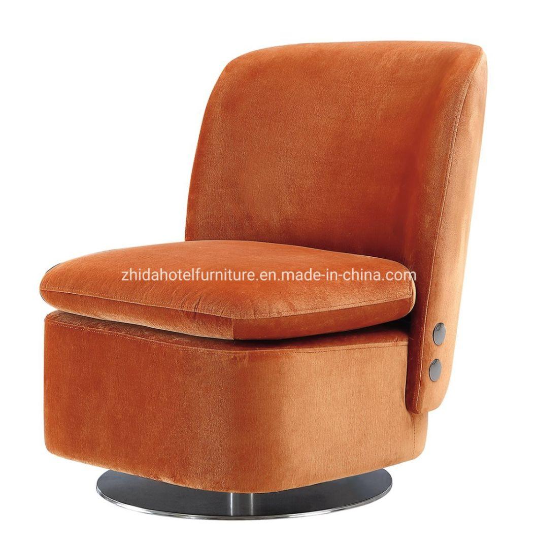 MID Back Living Room Furniture Home Swivel Fabric Leather Chair for Restaurant