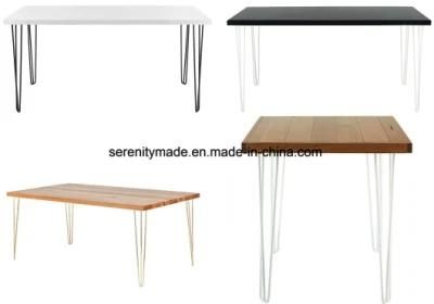Wholesale Table Furnitures Stackable Hairpin Legs Wooden Top Table