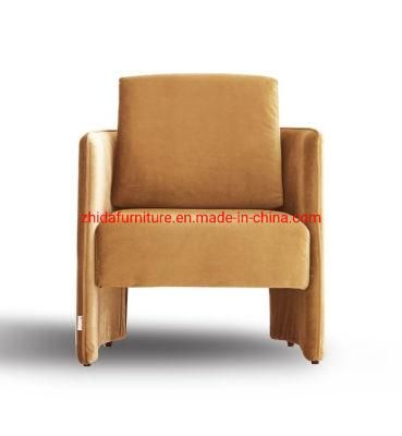 Home Furniture Luxury Metal Modern Amrest Office Velvet Reception Chair