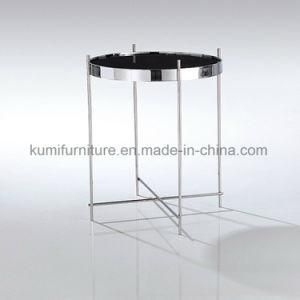 Round Shape Tempered Glass Side Table for Hotel Fuurniture