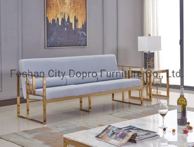 St02 Stainless Steel Luxury Three Seat Sofa