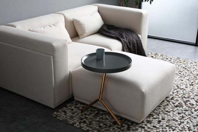 Creative Mobile Coffee Table Fashion Home Side Table Metal Legs