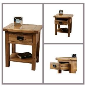 High Quality Soild Wooden Lamp Table with Drawer for Bedroom