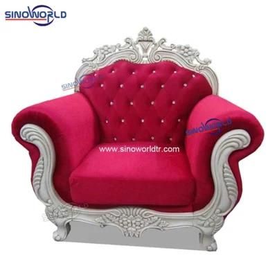 High Quality Luxury High Back Wedding Party King Sofa Chair