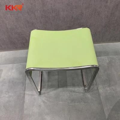 Green Color Cheap Bathroom Shower Stool Corian Stone Stool