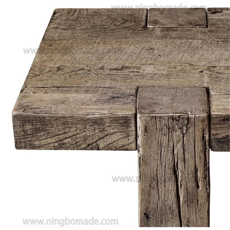 Rough-Hewn Planks Furniture Rustic Nature Reclaimed Oak Side Table