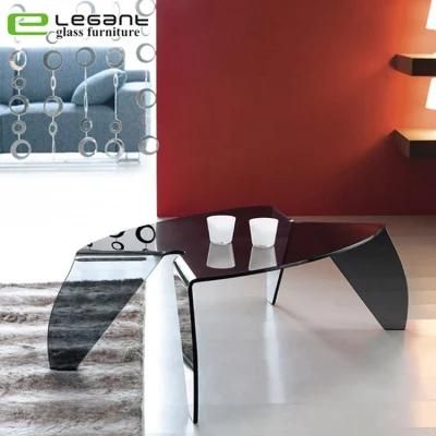 Glass Coffee Table with 4 Legs