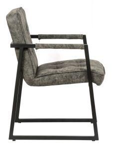 Modern Home Leisure Guest Chair with PU Upholstered and Coated Metal Frame