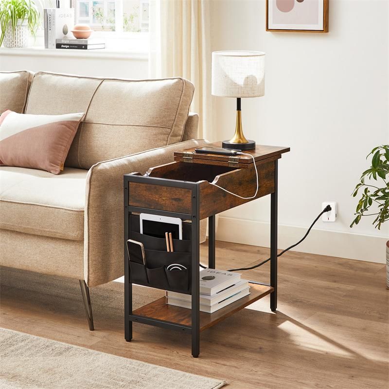 Multi-Functional Wooden End Table Flip Top Side Tables Router Table