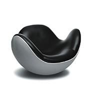Best Quality Modern Creative Design Fiberglass Soft Leather Cushion Rocking Chairs