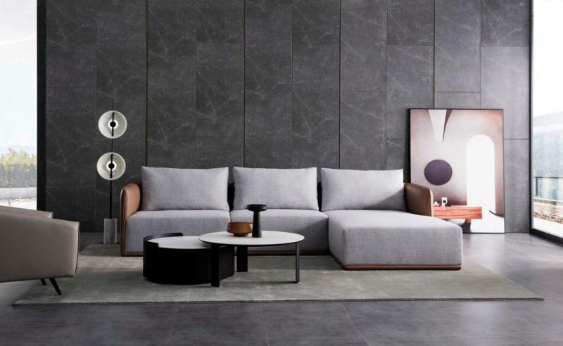 Modern Italy Sofa Livingroom Furniture Sectional Sofa Corner Sofa for Villa GS9032