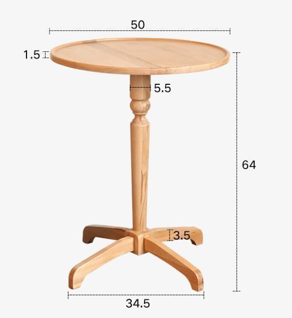 All Solid Wood Luxury Style Home Furniture Side Table