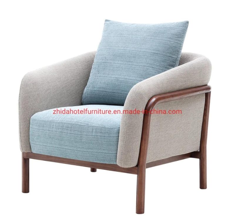 Modern Furniture Woodrn Armrest Living Room Home Bedroom Restaurant Chair