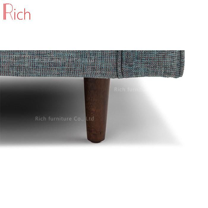 Modern Two Seat Nordic Fabric Chaise Sofa Set