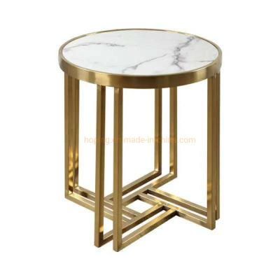 Marble Top Stainless Steel Coffee Table End Table Side Table Center Table Hotel Table Room Table Lamp Table Bed Table