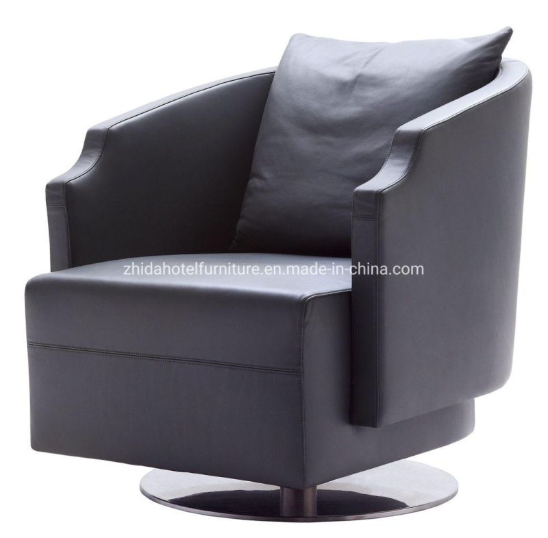 Modern Living Room Furniture Hotel Reception Bedroom Chair with Genuine Leather