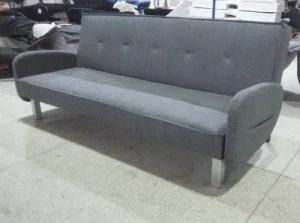 Stocked Modern Fabric Folding Sofa Bed with K/D Armrest (WD-701)