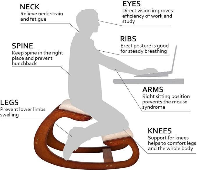 Kneeling Chair Computer Stool Improve Sitting Posture for Home Office