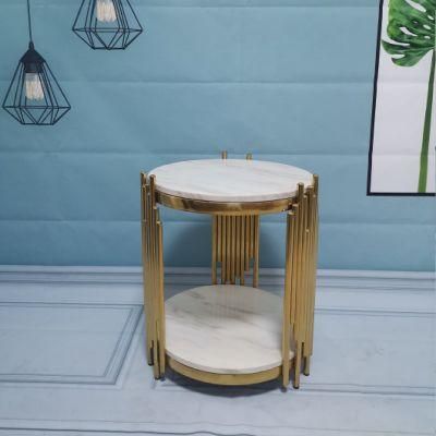Cheap Price Factory Direct Sale Light Luxury Design Metal Round Coffee Table Sofa Side Table