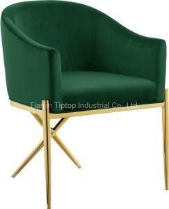 Luxury Modern Velvet Dining Chair with Satinless Steel Legs Living Room Chairs