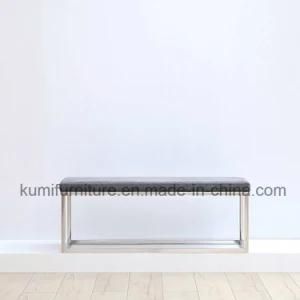 Stainless Steel Lounge Bench with Fabric