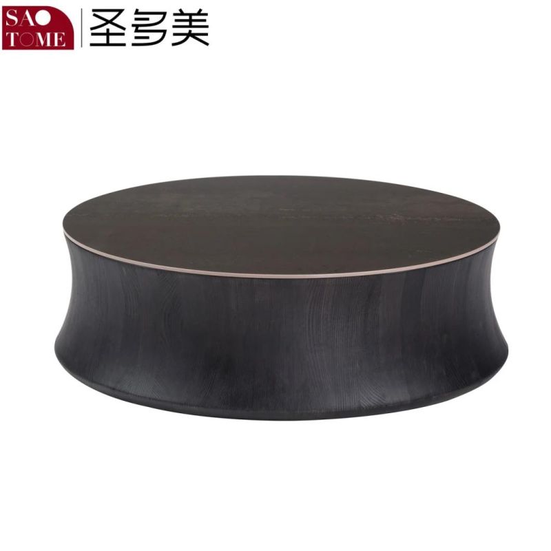 Luxurious Family Living Room Wooden Metal Paint Square Tea Table