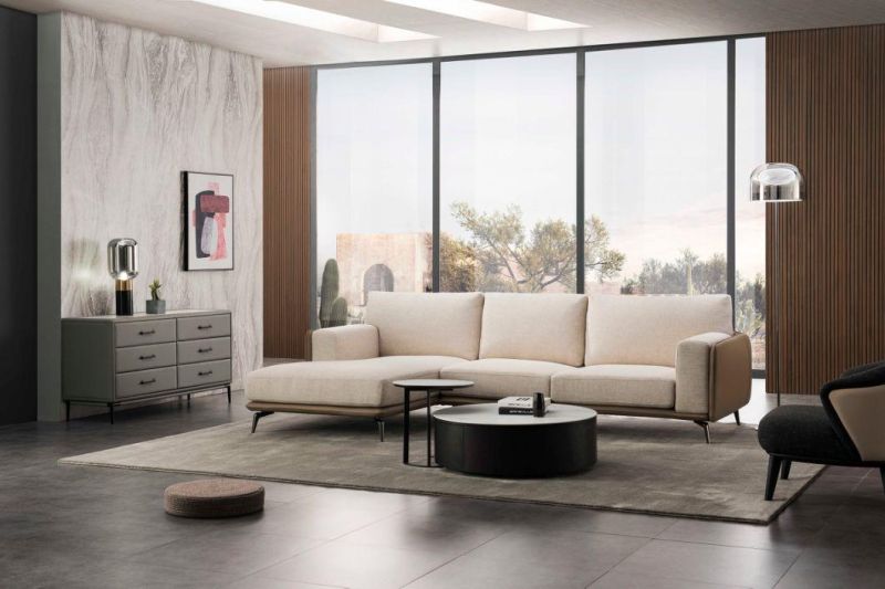 European Style Corner Modern Living Room Leather Sofa Set Furniture Living Room Sofa