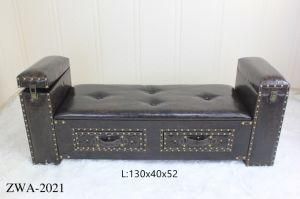 Fashion Long Bench Ottoman with Drawer