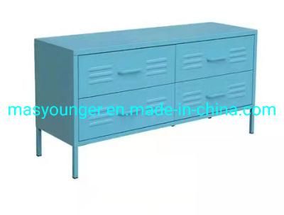 Home Furniture Metal Storage 4 Drawer TV Stand Cabinet