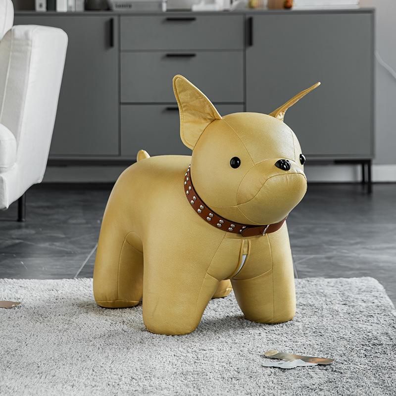 Li&Sung 10172 Lovely French Bulldog Shape Animal Footrest Stools