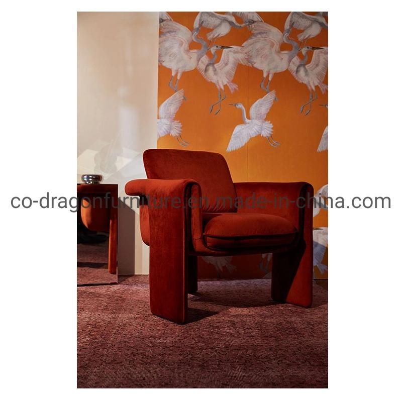 2021 New Design Wooden Frame Fabric Leisure Chair with Arm