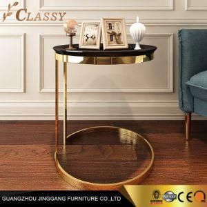 Contemporary Style Elegant Small Side Table Stainless Steel End Table