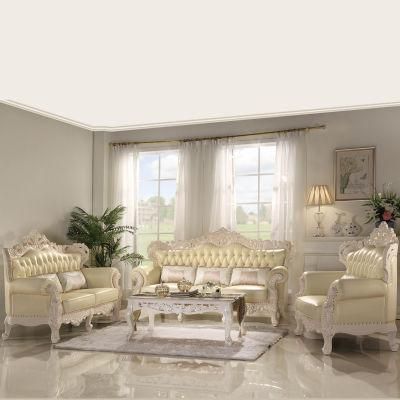 Living Room Furniture Classic Italian Leather Sofa in Optional Color