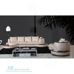 Modern Living Room Corner Leather Sofa for Home (HW-8182S)