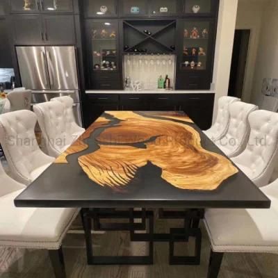 Wood and Resin Coffee Table Resin Epoxy Table Top Dining Room Table