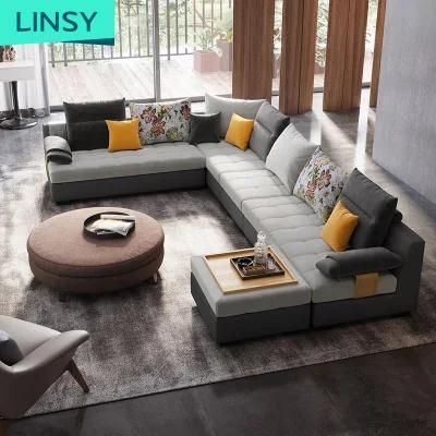 Linsy Modern Large-Sized 1+2+3 U Shape Sectional Corner Sofa Set 996