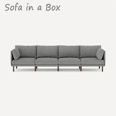 Italian Modern Fabric White Grey Sectional Lounge Kd Sofa 3 Seater Living Room Leisure Comfortable Durable Modular Sofa