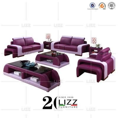 Latest Leisure Modern Living Room Set Genuine Leather Sofa
